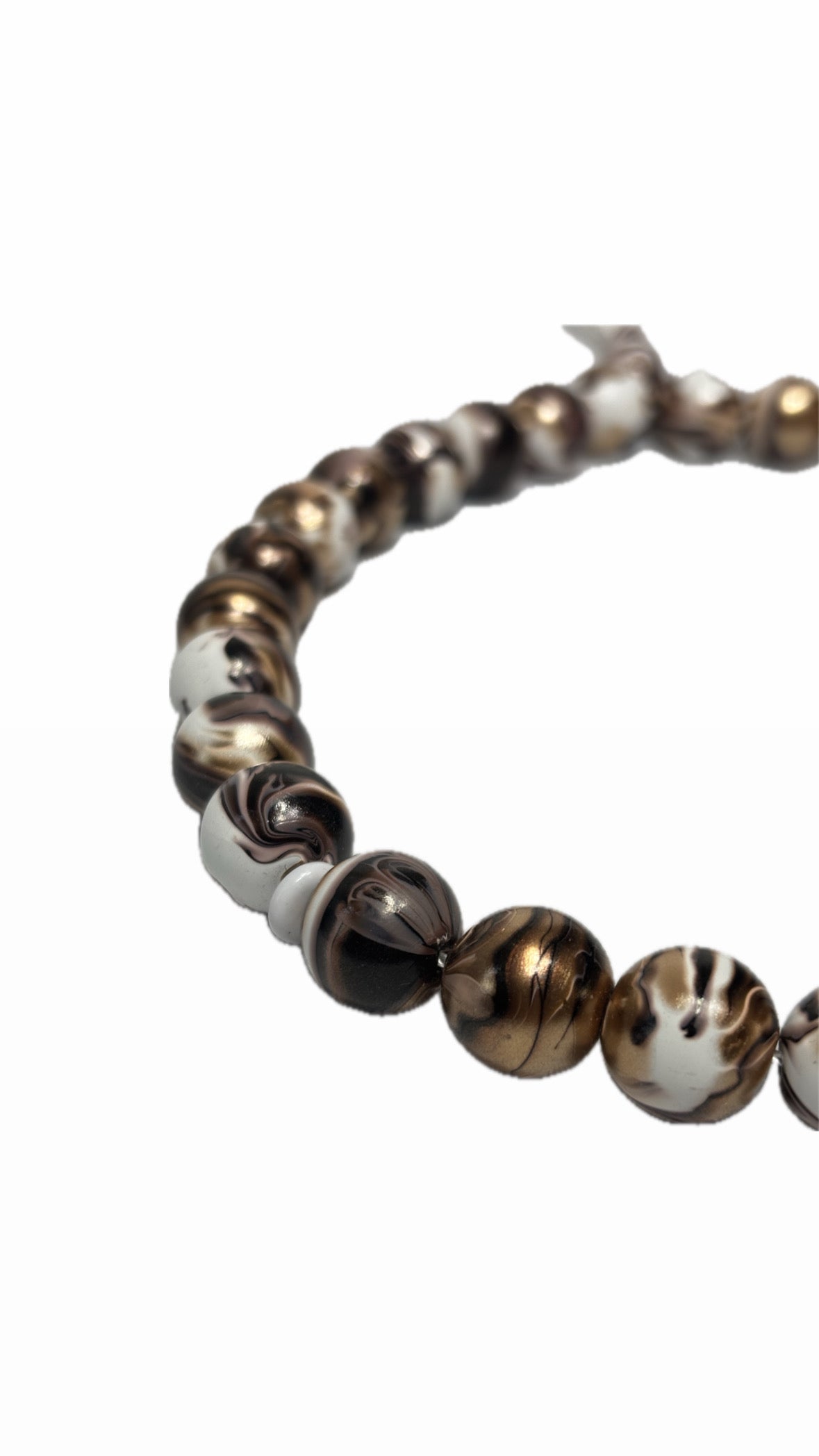 Brown Marble Prayer Beads
