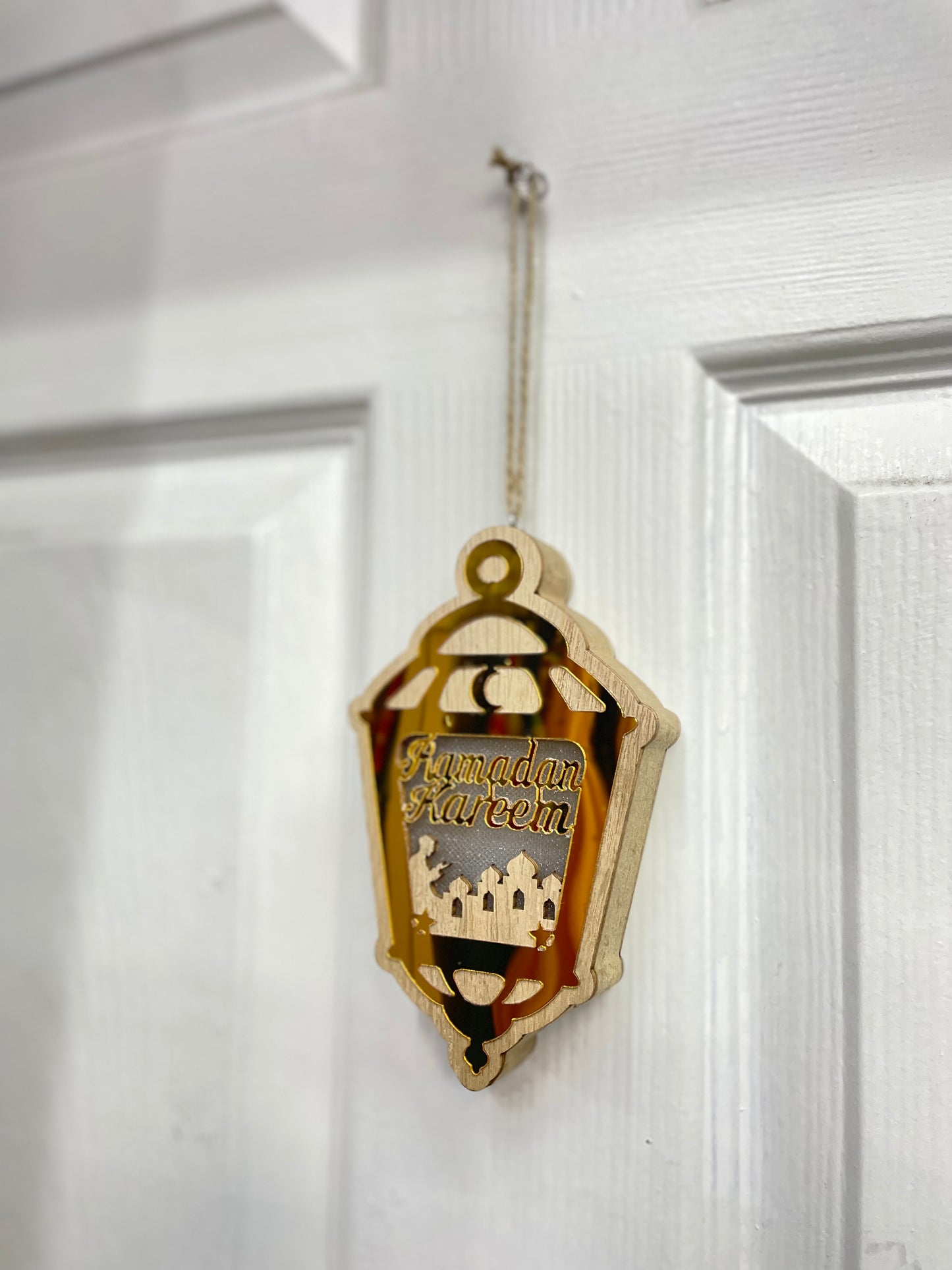 Ramadan Mubarak Wooden Lantern
