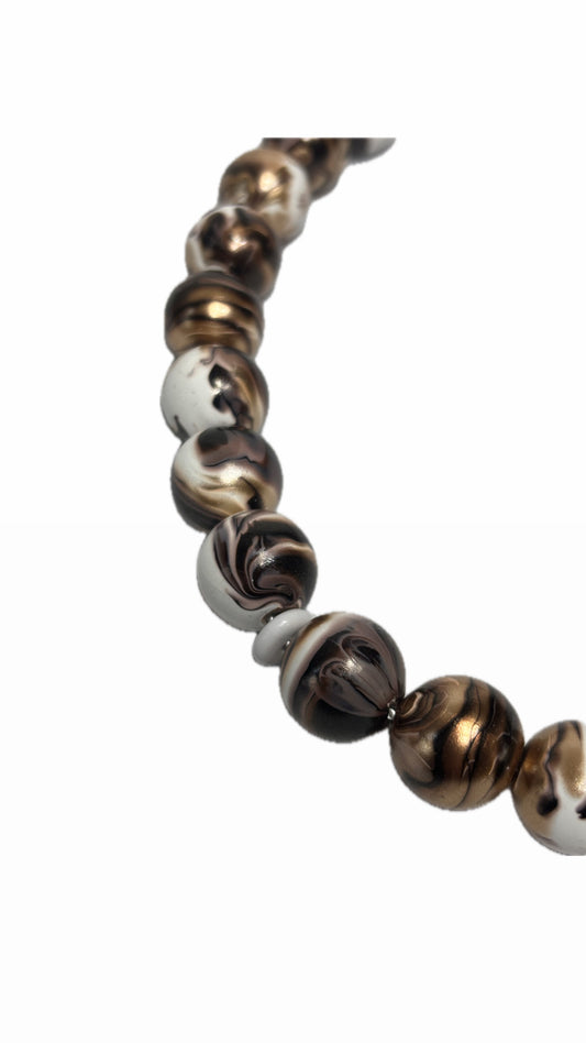 Brown Marble Prayer Beads
