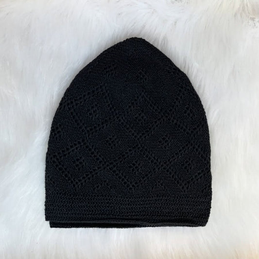 Men's Black Knitted Kufi