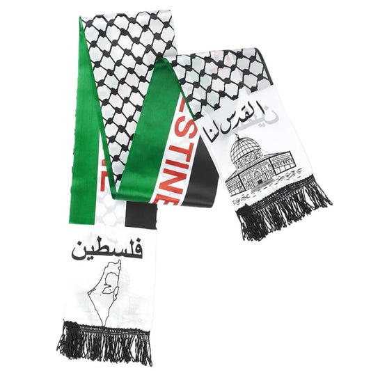 Palestinian Flag & Kuffiyeh Sash