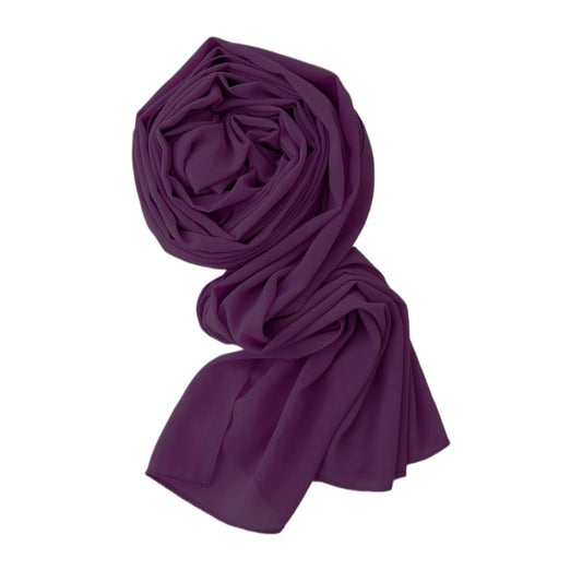 Plum Georgette Scarf