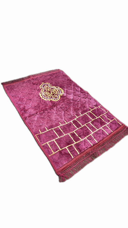 Maroon Plushy Prayer Mat